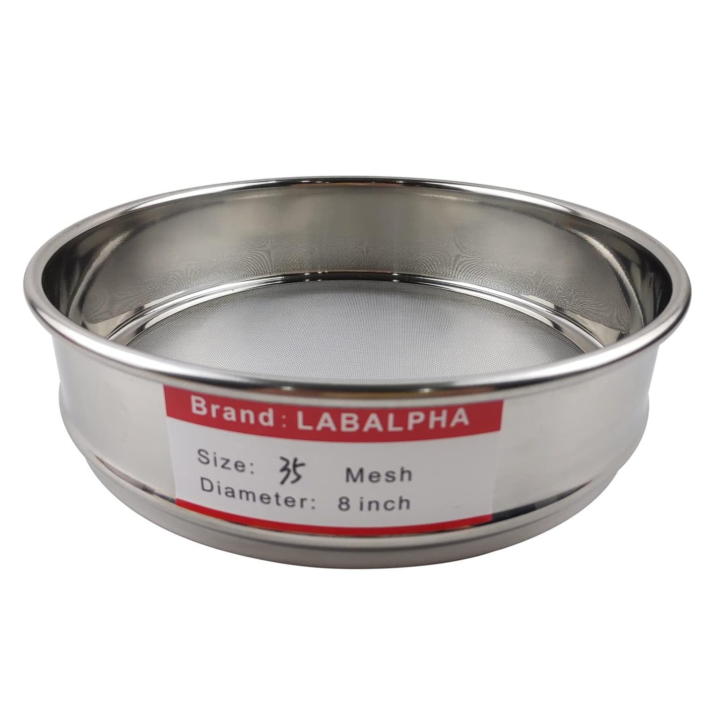 LABALPHA 120 Mesh Lab Sieves, #120 Mesh Test Sieve, 8'' Diameter, 304 Stainless Steel Wire Cloth (0.125mm)