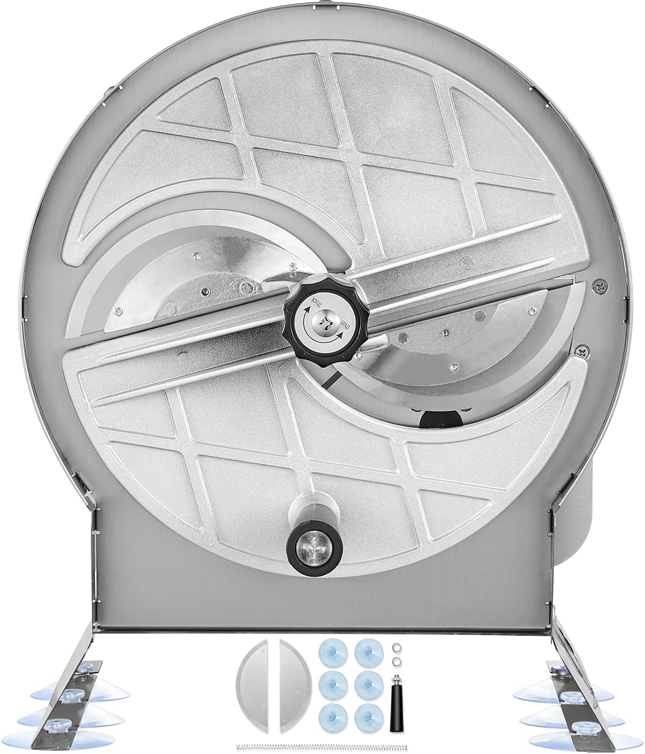 VEVOR Electric Vegetable Slicer, 0-0.5"/0-12mm Thickness Adjustable Commercial Slicer Machine, Convertible to Manual, Stainless Steel Food Cutter Slicing Machine, for Potato, Lemon, Tomato, Apple
