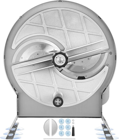 VEVOR Electric Vegetable Slicer, 0-0.5"/0-12mm Thickness Adjustable Commercial Slicer Machine, Convertible to Manual, Stainless Steel Food Cutter Slicing Machine, for Potato, Lemon, Tomato, Apple