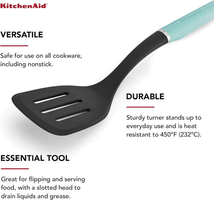 KitchenAid Classic Nylon Slotted Turner, 13.66-Inch, Black