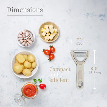 Swivel Vegetable Peeler with Built-in Eye Remover – Stainless Steel Blade with Comfortable Handle, Fruit and Vegetable Slicer, Potato and Carrot Cutter – Kitchen Tools & Accessories – Blue