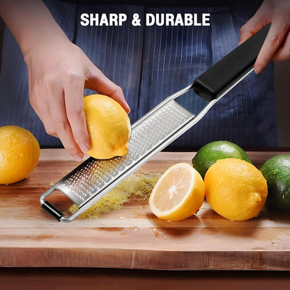 Cheese Grater & Lemon Zester, Easy to Grate Parmesan Cheese, Lemon, Ginger, Garlic, Nutmeg, Chocolate, Sharp Stainless Steel Blade