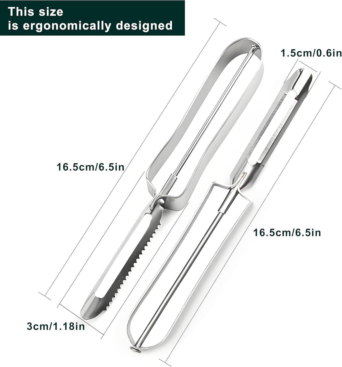 Potato Peelers for Kitchen, 2 Pcs, Just Like Mom's old steel Peeler