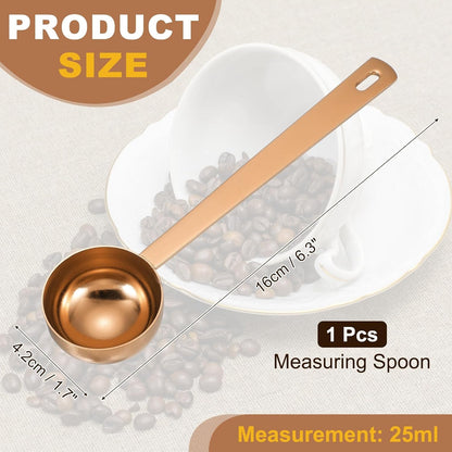 uxcell Measuring Spoon, 15ml Long Handle Table Scoop Teaspoon Coffee Scoop Spoon for Ground Coffee Tea Sugar Cooking Baking, Black