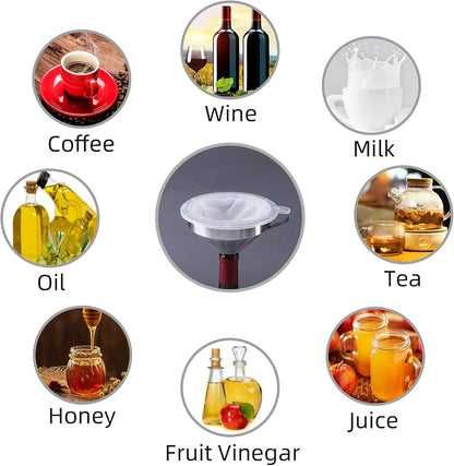 8.4in 80 Mesh Big Nylon Mesh Filter Ultra-Fine Sieve Sediments Strainer PP Frame for Straining Juice,Honey,Tea