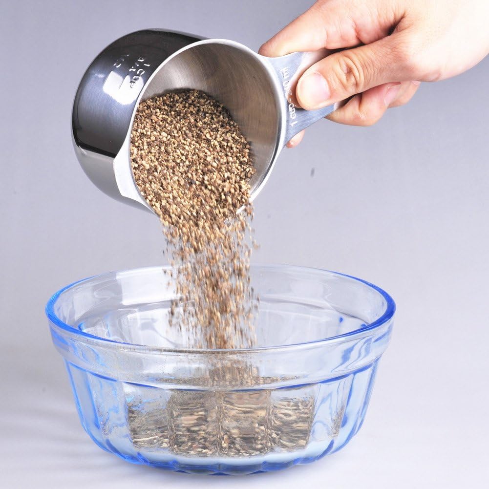 Measuring Cups and Spoons Set, Copper Measuring Cups and Spoons Set for Dry & Liquid, Metric&US 7 Stainless Steel MeasureR Cup&9 Spoon Leveler & Measure Enquivalents for Kitchen & Baking