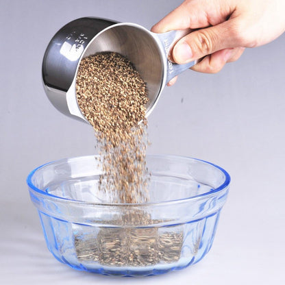 Measuring Cups and Spoons Set, Copper Measuring Cups and Spoons Set for Dry & Liquid, Metric&US 7 Stainless Steel MeasureR Cup&9 Spoon Leveler & Measure Enquivalents for Kitchen & Baking