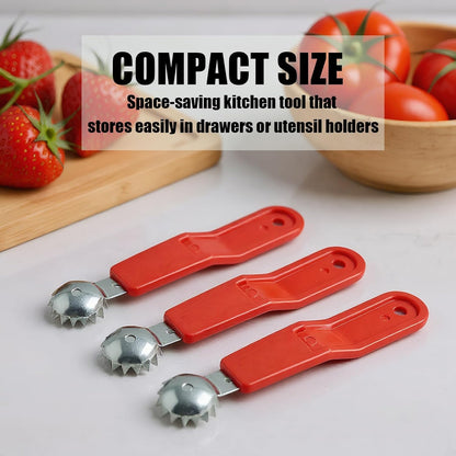 Strawberry Tomato Corer Huller Stem Remover, Kitchen Food Prep Tool, 3 Pack