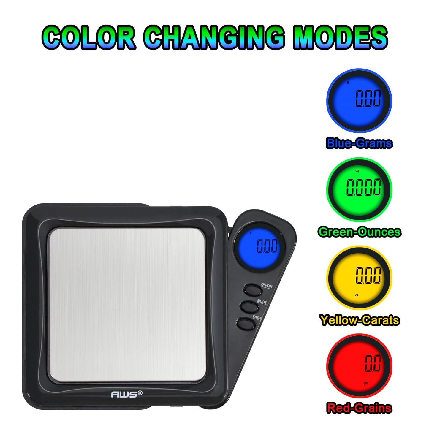 American Weigh Scales Blade Series Digital Pocket Gram Scale 1000g x 0.1g | Precision Mini Scale 0.1g Accuracy, Pocket Scale for Kitchen, Gold, Gems & Coin Scale, Smart Digital & Compact Scale