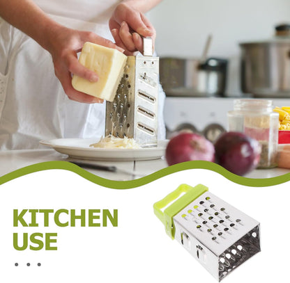 Mini Cheese Grater 6-Pack Stainless Steel Handheld Kitchen Graters for Cheese Garlic Ginger Vegetable Slicing Shredding with Non-Slip Handle