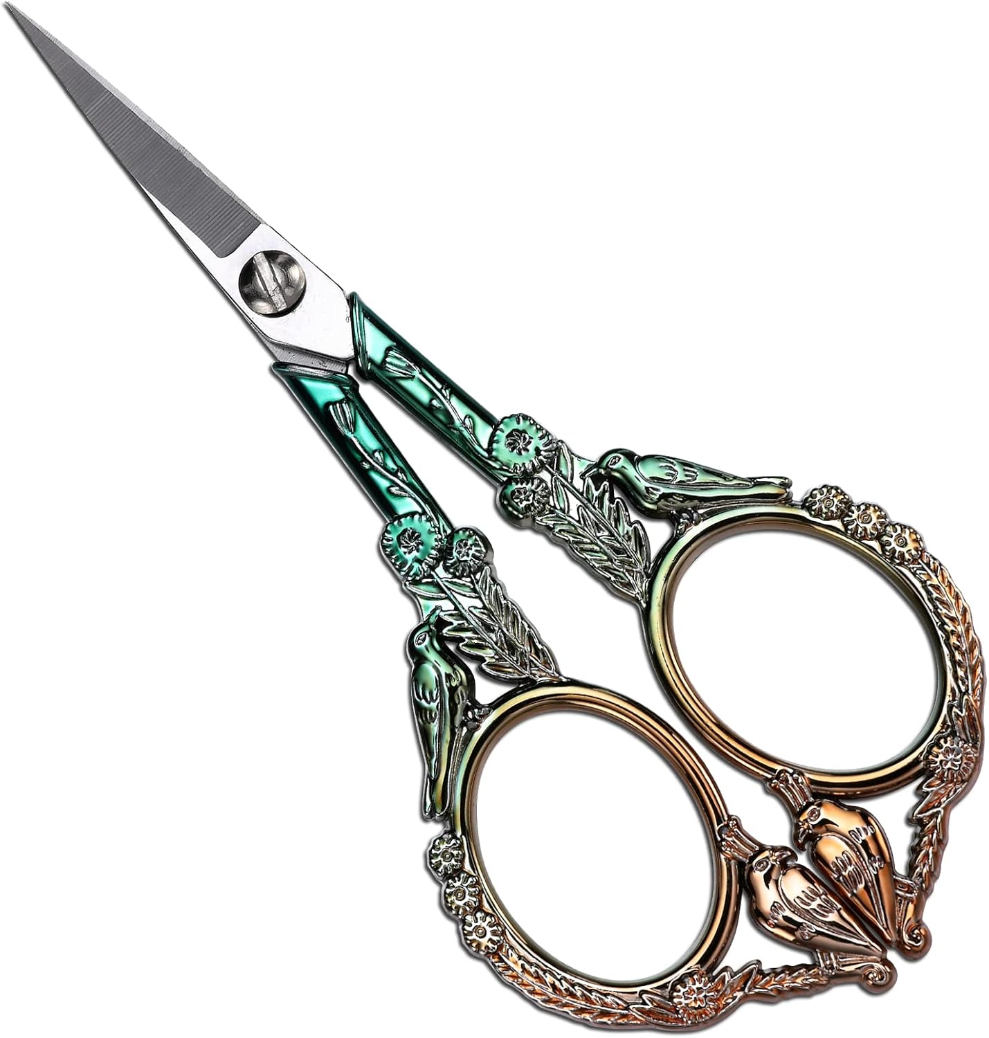 YOUGUOM Sewing Embroidery Scissors, Small Thread Scissor for Craft Artwork Needlework Yarn Knitting Detail Snips, Black Cute Bird Shears