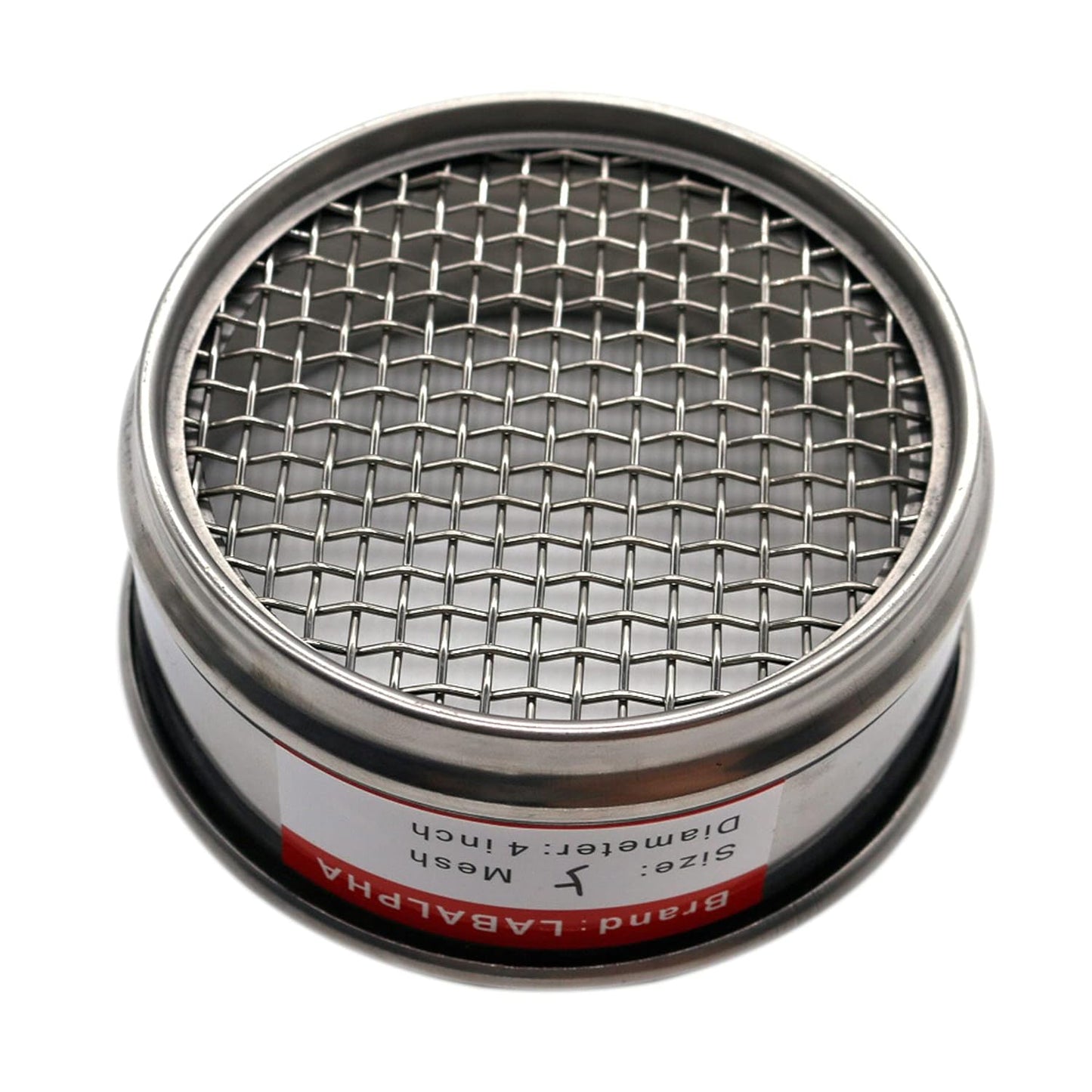 LABALPHA 70 Mesh Lab Sieves, Test Sieve #70 Mesh, 4'' Diameter, 304 Stainless Steel Wire Cloth (0.22mm)