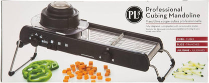 PL8 Professional Cubing Mandoline - Versatile Vegetable Slicer with Integrated Cubing System, Adjustable Blades for Cubes, Slices, and Julienned Cuts