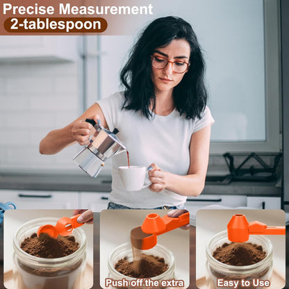 Palksky Coffee Scoop & Funnel for Reusable K Cup Refillable Coffee Pods, 2 Tablespoon Slide Coffee Measuring Funnel Scooper,1PCS