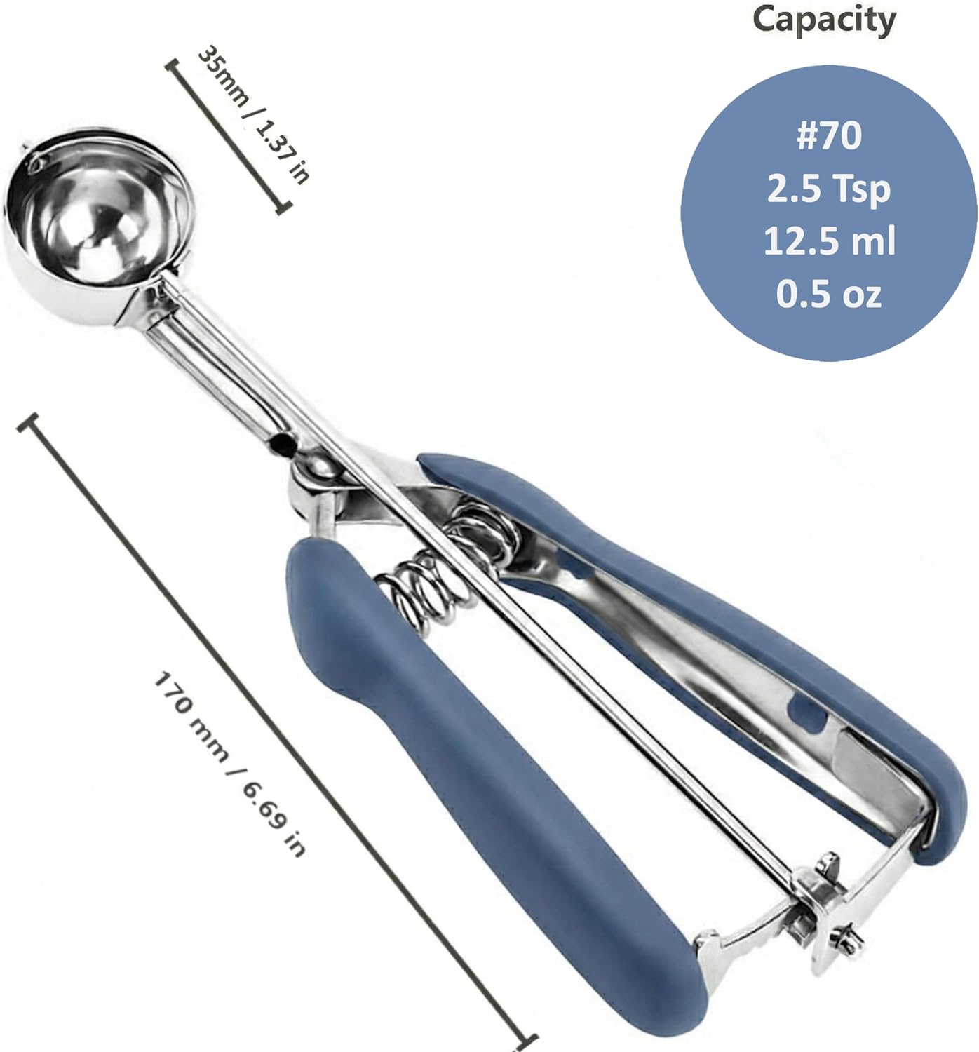 Ice Cream Scoop, 18/8 Stainless Steel Cookie Scoop, Cookie Scoops for Baking, 2 Tbsp/ 30 ml/ 1 oz Cookie Dough Scoop, Ice Cream Scooper with Trigger Release, Cookie Scooper for Baking