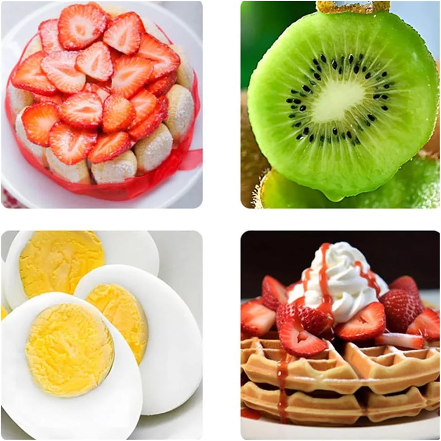 yongduogongsi Strawberry Slicer Cutter Strawberry Corer Strawberry Huller Fruit Leaf Stem Remover Salad Cake Egg Tools Kitchen Accessories