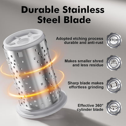 GDL Cheese Grater Hand Crank, Kitchen Rotary Grater Handheld, Dishwasher Safe Parmesan Cheese Grater with Stainless Steel Blade for Hard Cheese,Chocolate,Nuts, Black