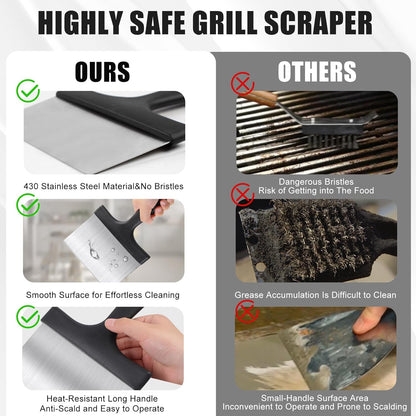 Bench Scraper,Dough Scraper,Premium Stainless Steel Dough Cutter with Measuring Scale,Multi- Purpose Food Scraper for Pastry,Cake,Pizza,Bread,Cooking