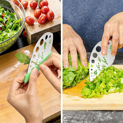 Herb Stripper, 2 Pcs 9 Holes Stainless Steel Kitchen Herbs Leaf Stripping Tool, For Quick Leaf Stripping Multi-Purpose Kale Rosemary And Basil Stripper With Cutting Edge