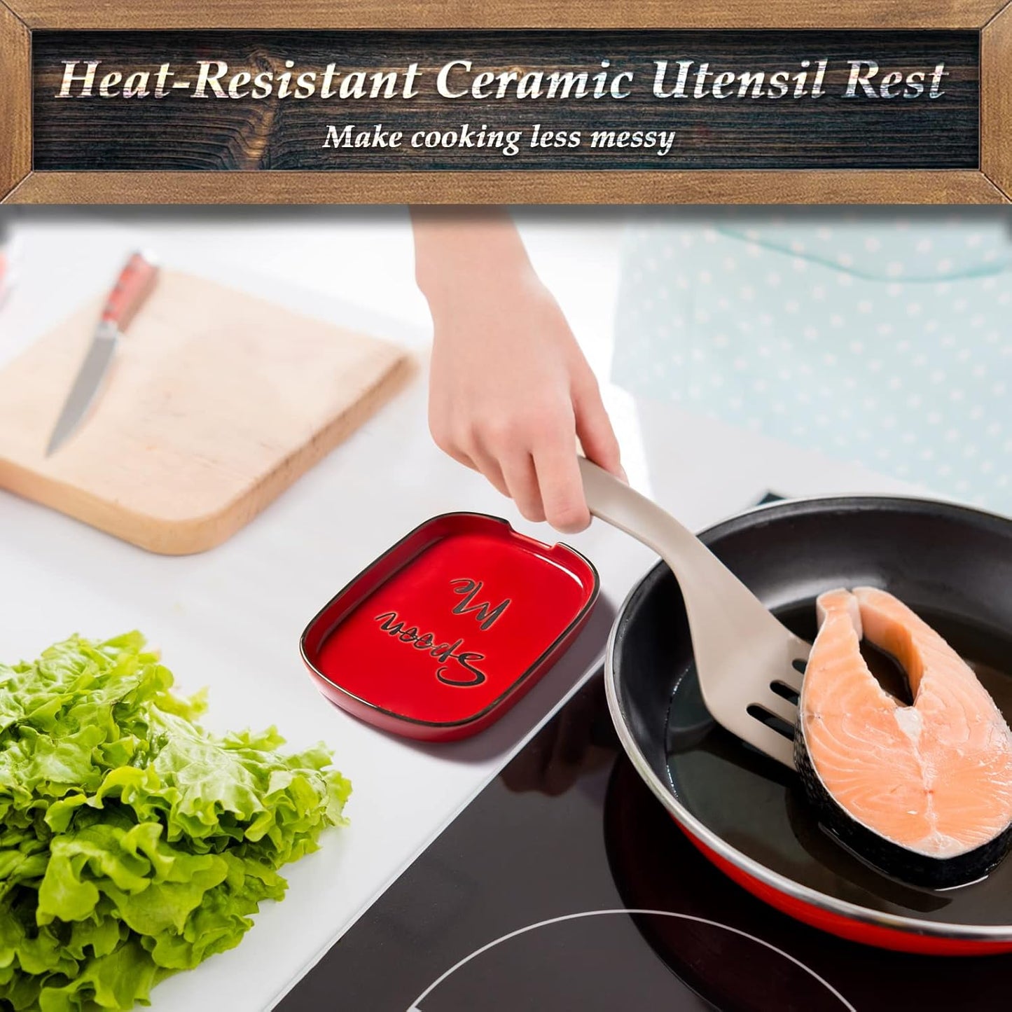 Ceramic Spoon Rest for Stove Top, Large Spoon Holder for Kitchen Counter, White Coffee Spoon Rest, Heat-Resistant Cooking Utensil Rest, Modern Farmhouse Kitchen Décor