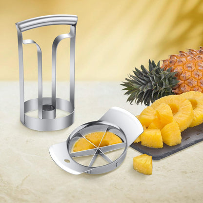 Choxila Pineapple Corer Large Stainless Steel Pineapple Corer Peeler Pineapple Cutter Fruit tool Easy Kitchen Tool - Large（4inch+）