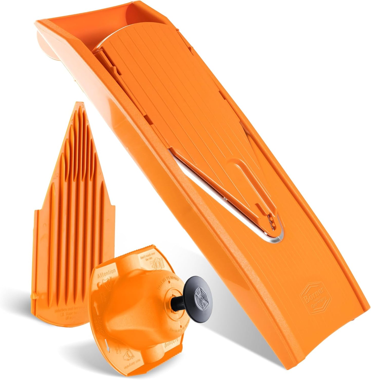 BORNER V Mandoline Slicer Kitchen V1 ClassicLine Starter Set | Vegetable Grater Börner - Quality Made in Germany, Color:Orange