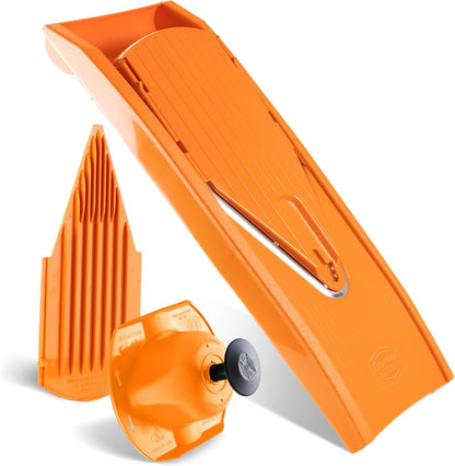 BORNER V Mandoline Slicer Kitchen V1 ClassicLine Starter Set | Vegetable Grater Börner - Quality Made in Germany, Color:Orange