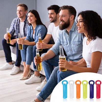 6 Pcs Jar Key Opener for Weak Hands, Elderly & Children - Plastic Jar Lid Opener with Easy Grip Hand Held 5.5" Colorful Design
