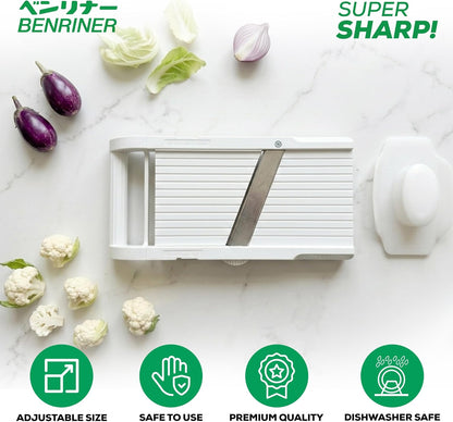 Benriner Super Slicer, with 4 Japanese Stainless Steel Blades, Beige