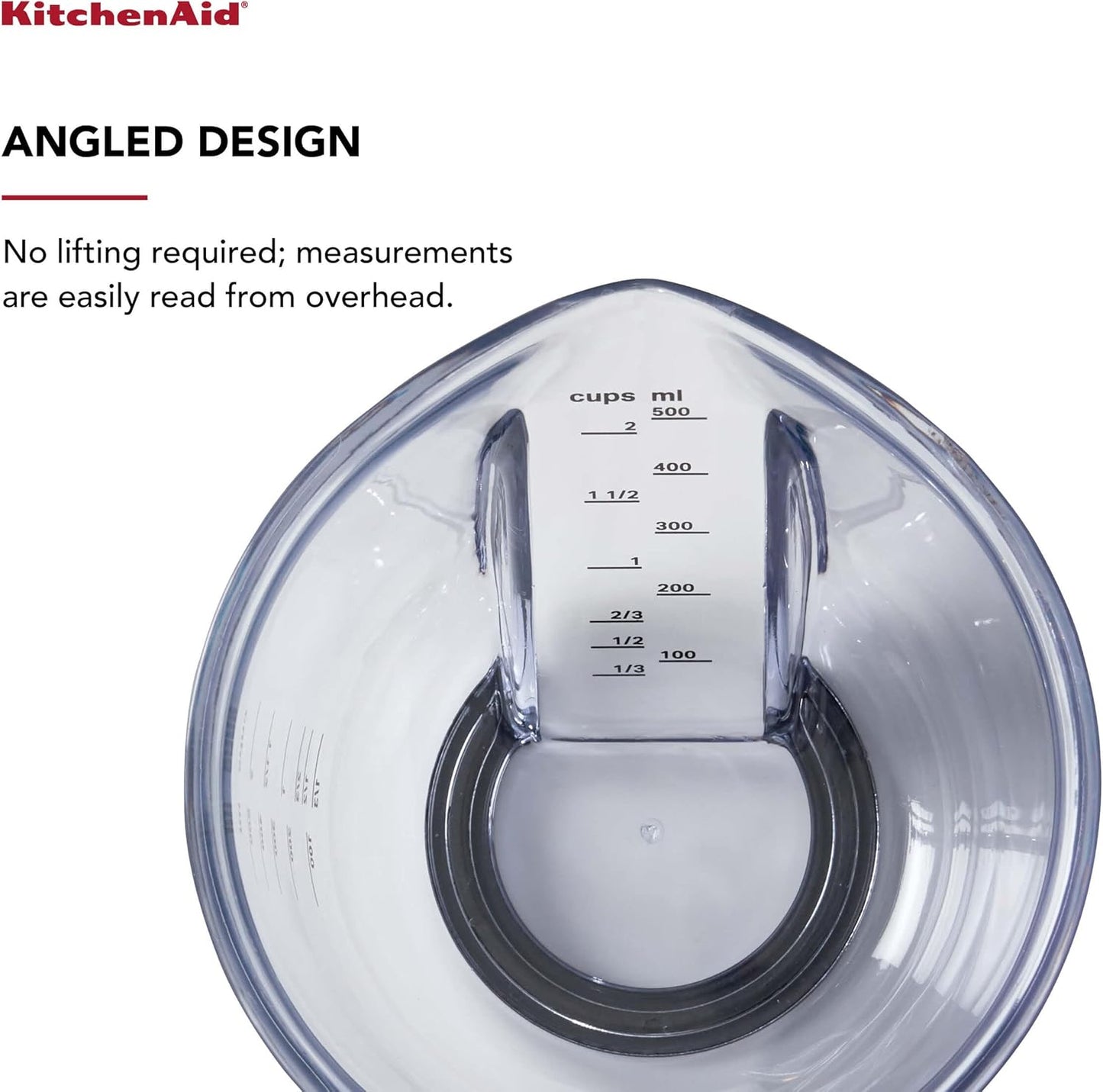 KitchenAid KQ298OSOBA Gourmet Set of 3 Measuring Jugs, Onyx