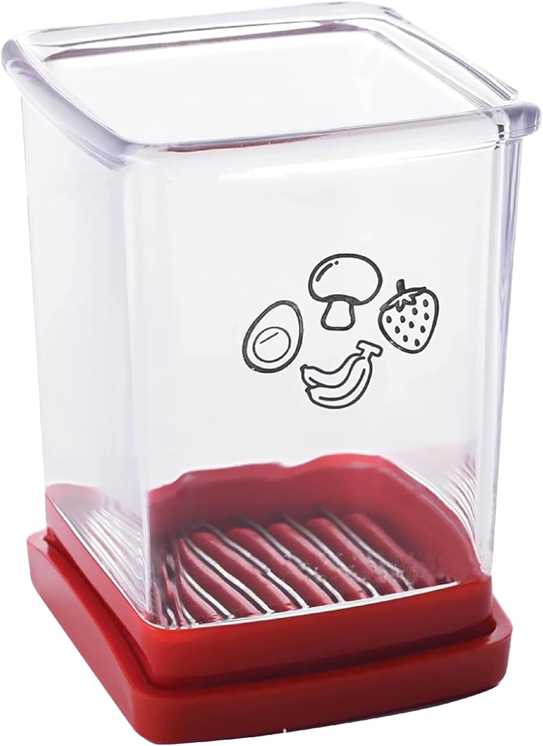 Fruit Cutter and Chopper – Cup Slicer for Strawberry, Grape, Banana, Mushroom, Kitchen Gadget for Fruits and Vegetables, Compact Slicing Tool (Black-2pcs)