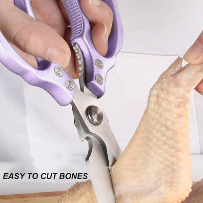 Kitchen Scissors Heavy Duty Stainless Steel Kitchen Shears Sharp Food Cooking Dishwasher Safe Scissors for Meat Chicken Poultry Fish Meat Herbs