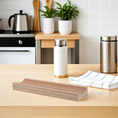 Garneck Wood Rolling Pin Holder Compact Storage Organizer for Pastry Dough Fondant Bakers Space-saving Kitchen Base Stand Compatible with Various Roller