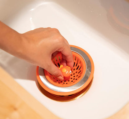 Joie Ribbit Kitchen Sink Strainer Basket, Fits All Standard Sinks, Stainless Steel, Cute Garbage Disposal Drain Cover, 4.5-Inch, Green Frog