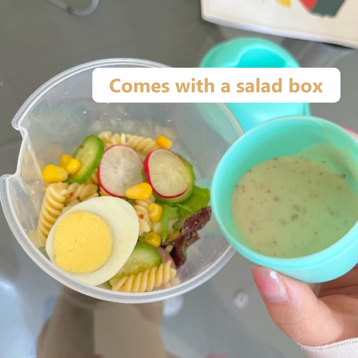 Fresh Salad Cup Salad Dressing Container to Go Salad Meal Shaker Salad Dressing Holder for Lunch Green, salad dressing shaker