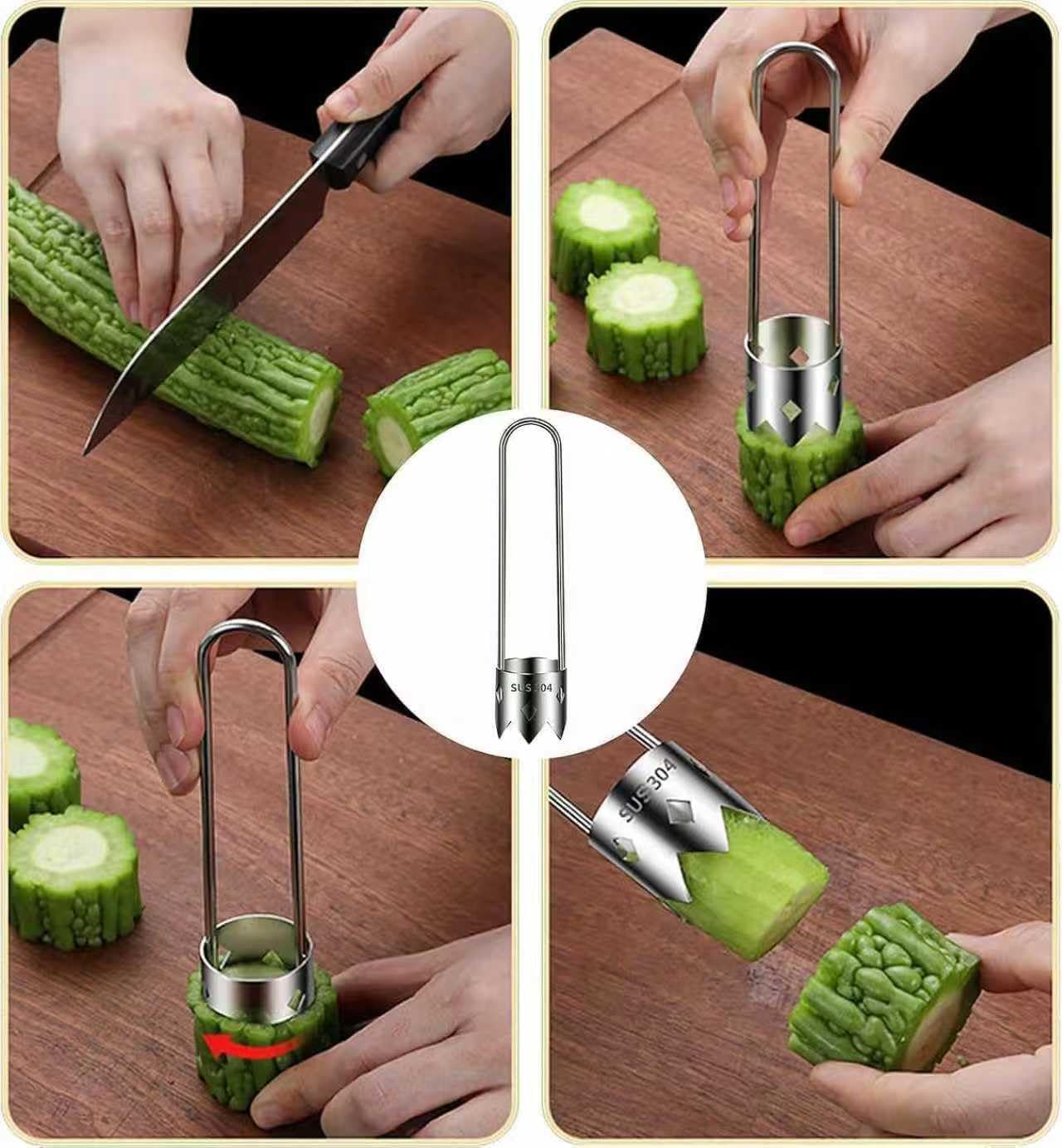 Red Bell Pepper Seed Corer, 2026 New Stainless Steel Fruite Corer, Designed for a Wide Range of Fruits and Vegetables, Kitchen Gadget for Removing Fruit & Vegetable Cores (1pcs)
