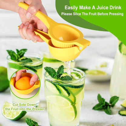 TEZZ Premium Lemon Squeezer, Large Heavy Duty Handhelp Juicer for Lemon, Metal Hand Press Citrus Juicer, Lime Squeezer Bar Tool, Manual Citrus Press