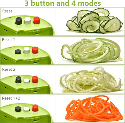 Spiralizer Handheld Vegetable Slicer, 4 in 1 Zucchini Spaghetti Maker, Spiral Slicer For Making Quick Low Carb Veggie Noodles 8.45cm