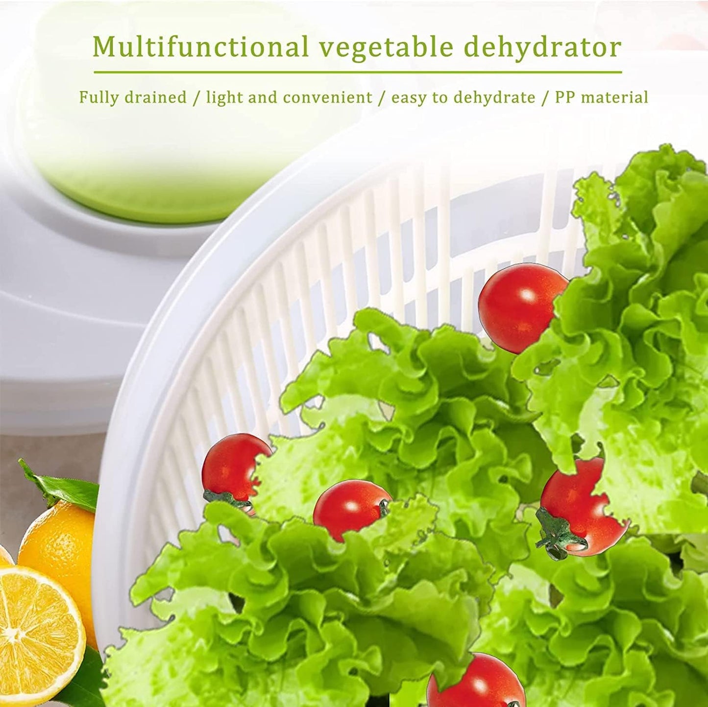 Capacity 3L Salad Spinner Vegetable Washer Fruit Veggie Bowl Collapsible Salad Spinner with Lid Veggie Dryer Set for Kitchen Tools of Lettuce Dryer Salad Shooter Small Salad Spinner
