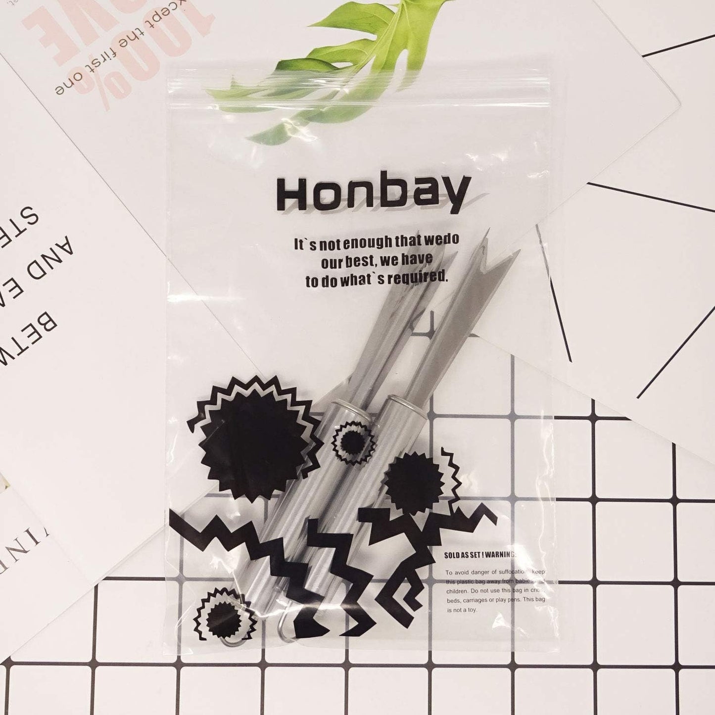 Honbay 2PCS Stainless Steel V Shape Pineapple Eye Peeler Remover for Home Fruit Store Supermarket