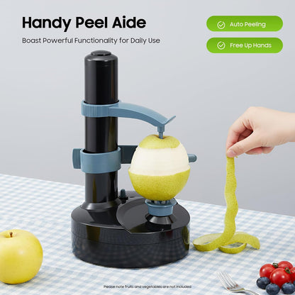 Electric Potato Peeler Machine with 2 Spare Blades, Automatic Potato Peeler Stainless Steel Swivel Vegetable Fruits Fruit Potato Peeler, Apple Paring Machine Kitchen Peeling Tool