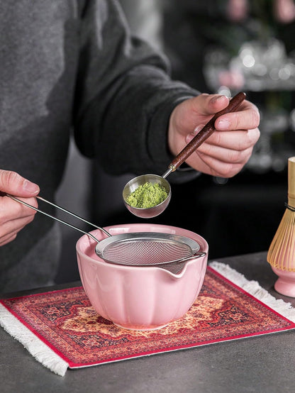 Matcha Whisk Set – Premium 7-Piece Traditional Matcha Set with Bamboo Whisk, Matcha Cup, Sifter & P Leather Case – Complete Tea Accessories & Gift Set