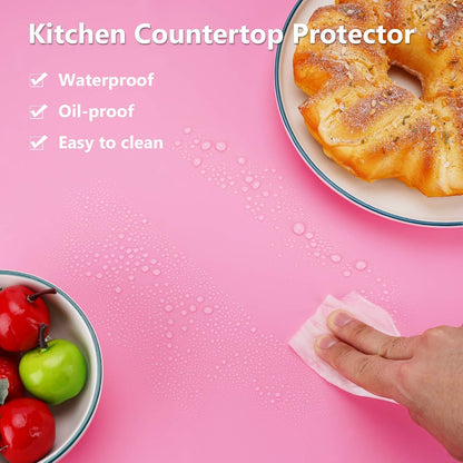 Gartful Silicone Mats for Kitchen Counter, Large Silicone Countertop Protector 25" by 17", Nonskid Heat Resistant Desk Saver Pad, Multipurpose Mat, Placemat, Black