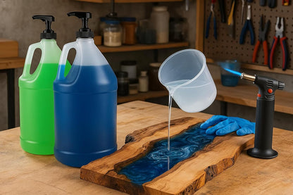Kitchentoolz 1-Gallon Plastic Jug with Pump Dispenser - Ideal for Epoxy Resin, Laundry Detergent, Liquid Soap, Snow Cone Syrup, Batter