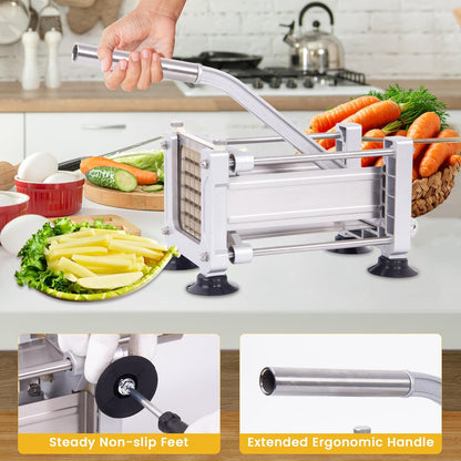 Commercial Vegetable Fruit Chopper 1/4″&3/8″ Blade Heavy Duty Professional Food Dicer Kattex French Fry Cutter Onion Slicer Stainless Steel for Tomato Peppers Potato