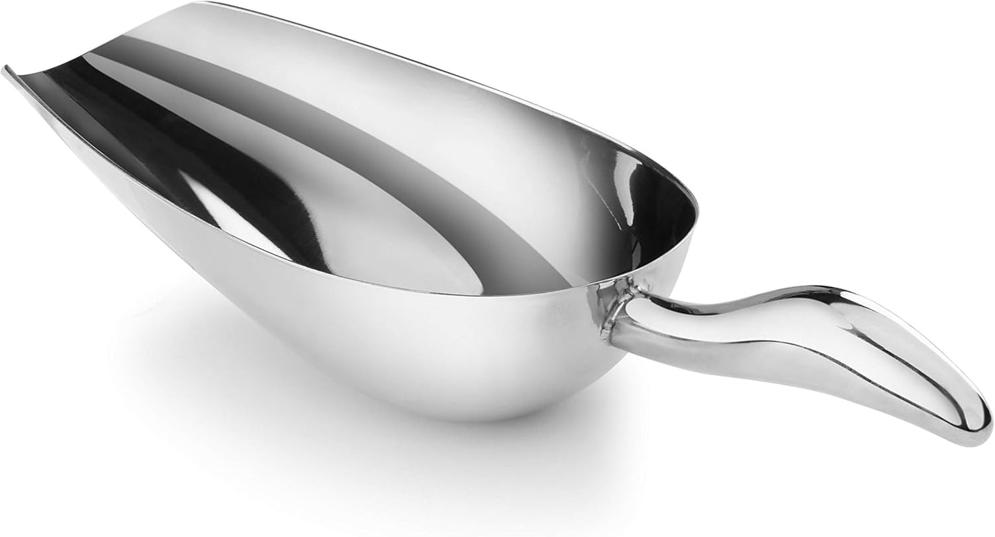 New Star Foodservice 1028508 Stainless Steel Bar Ice Flour Utility Scoop, 6-Ounce