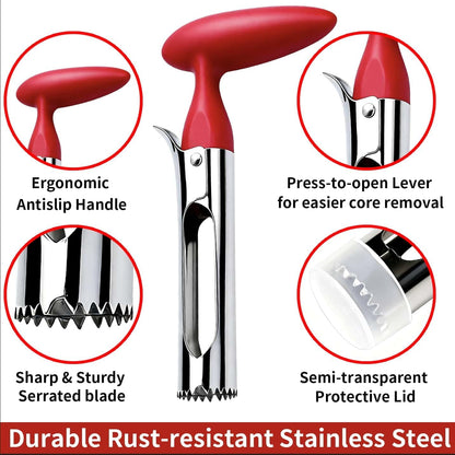 Apple Corer Tool, Apple Core Removal, Stainless Steel Apple Core Remover Tool, Easy to Grip, Easy to Use