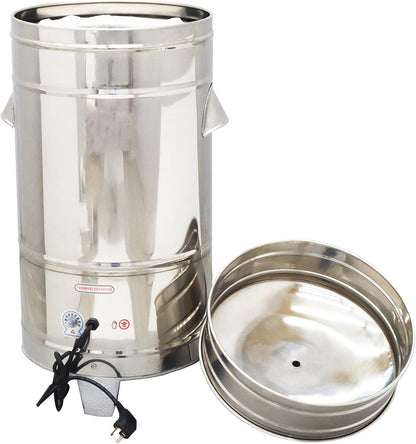 INTBUYING Commercial 5.5 Gallon Lettuce Salad Electric Spinner Dryer Washer Stainless Steel Vegetable Water Dehydrator Salad Dryer Vegetable Fruit Salad Spinner Dryer 220V