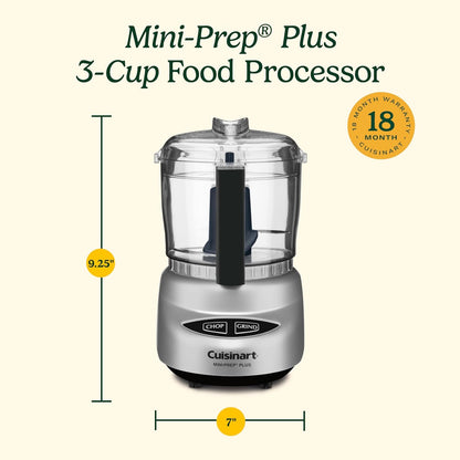 Cuisinart Mini Prep Plus Food Processor, 4 Cup, Brushed Stainless (Shiny)