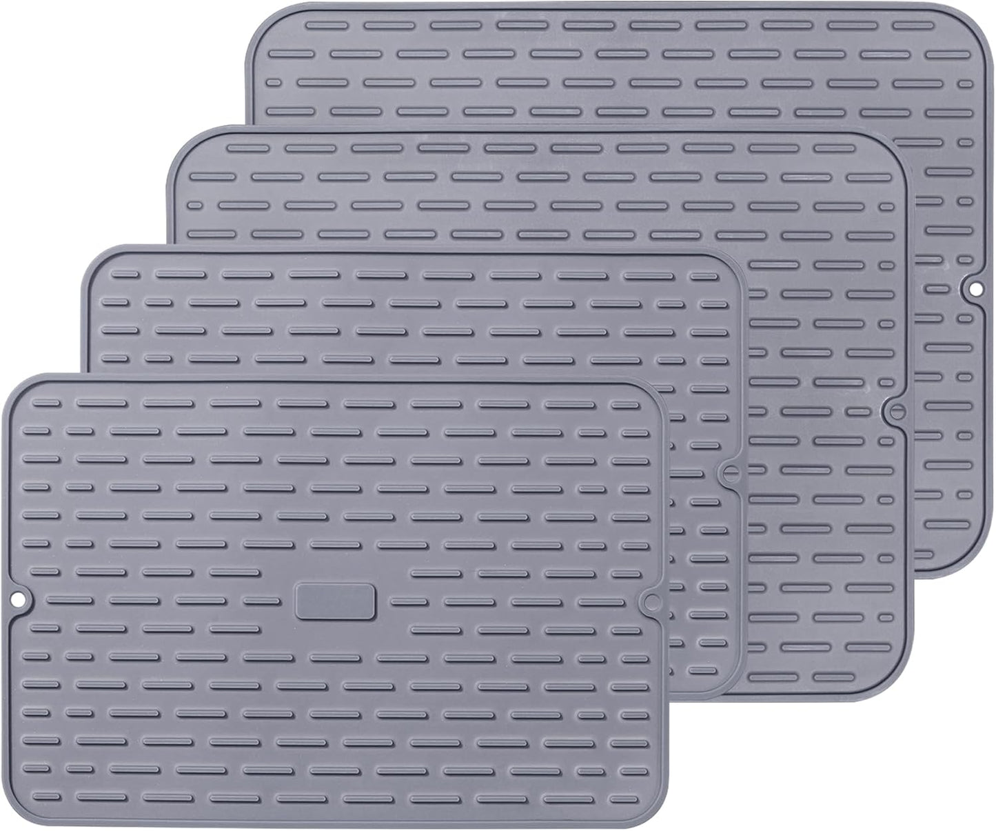 To encounter Silicone Dish Drying Mat - Extral Large 24" x 18" - Set of 2 Flexible Rubber Drying Mat, Heat Resistant Silicone Trivet, Countertop Mat, Dish Draining Mat, Sink Mat
